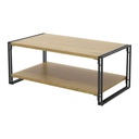 Lomas Coffee Table Steel Black Natural Wood