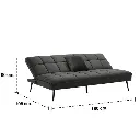 Cirino Sofa Bed - Dark Grey Velvet