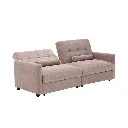 Corte Sofa Bed 2Seater - Black Leg/Pink Fabric