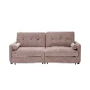 Corte Sofa Bed 2Seater - Black Leg/Pink Fabric