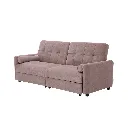 Corte Sofa Bed 2Seater - Black Leg/Pink Fabric