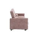 Corte Sofa Bed 2Seater - Black Leg/Pink Fabric