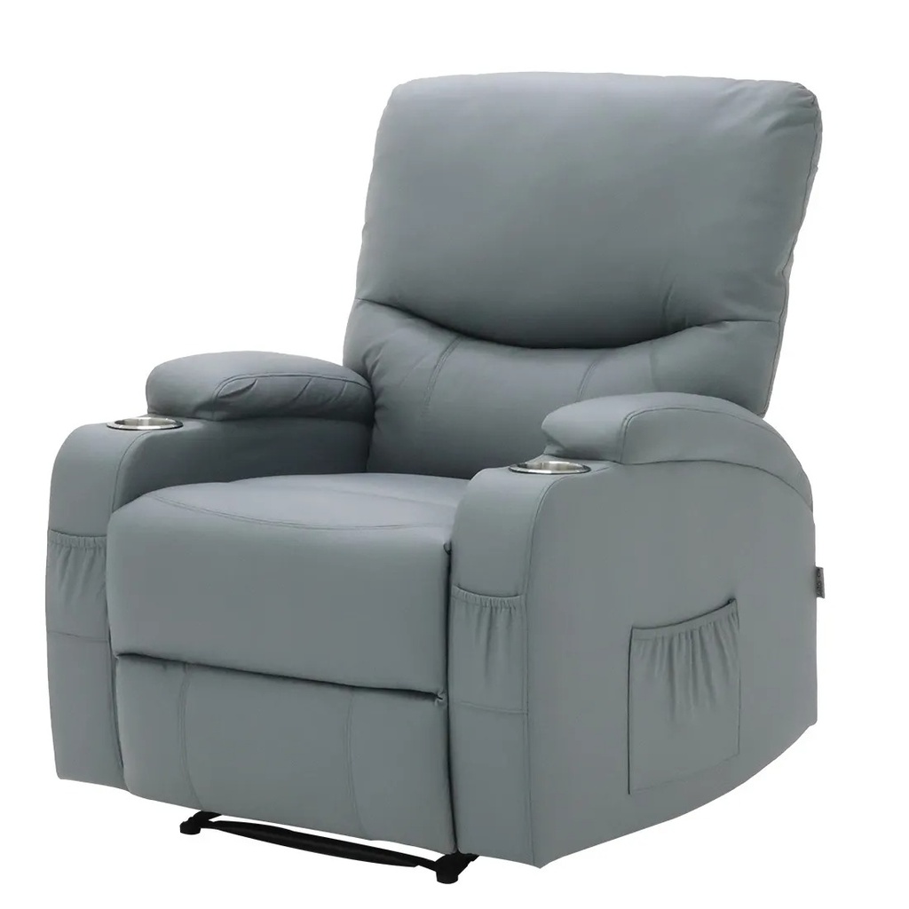 Minna Recliner- Grey Leather 1RE