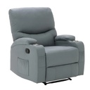 Minna Recliner- Grey Leather 1RE