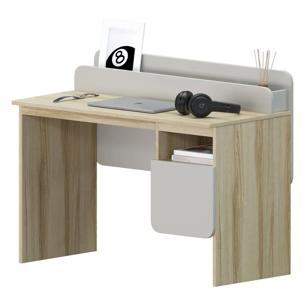 Brooker Working Desk DK120 Lindberge Oak /Light Grey