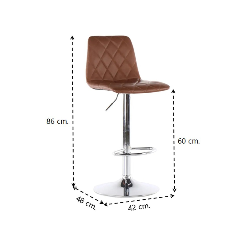 Emu Bar Stool A -Chromium/SL Brown