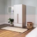 Remus-A Wardrobe 80cm Wide-Solid Oak/White