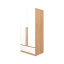 Remus-A Wardrobe 80cm Wide-Solid Oak/White