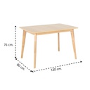 Yukari Dining Table-A120-160/Natural Oak