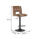 Sylvia-A Bar Stool-Black/Brown