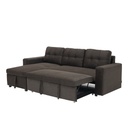 Sonya Sofa-Left Corner-Brown Fabric