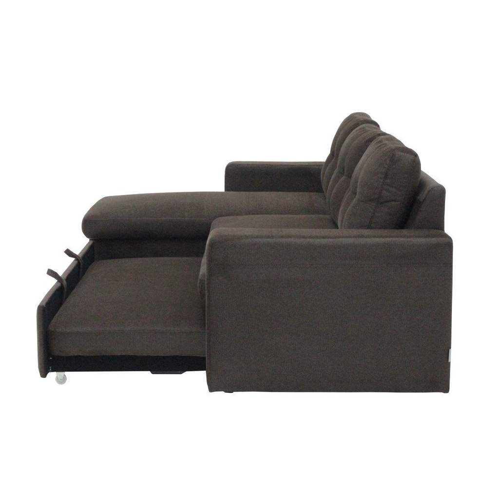 Sonya Sofa-Left Corner-Brown Fabric