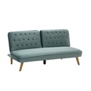 Lumos Sofa Bed - Natural Rubber Wood/Green