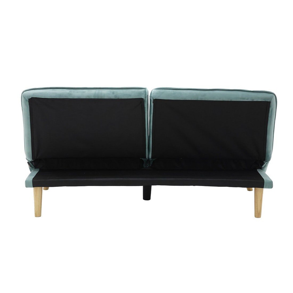 Lumos Sofa Bed - Natural Rubber Wood/Green