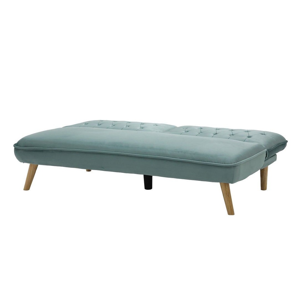 Lumos Sofa Bed - Natural Rubber Wood/Green