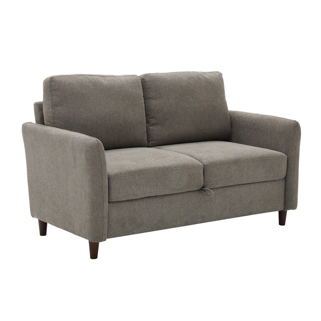 Nevan Sofa 2 Seater-Brown/Wood Leg