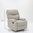 Danio Recliner-PU-Light Grey