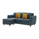 Lettie Sofa - Right Corner-Blue Fabric/Yellow