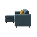 Lettie Sofa - Right Corner-Blue Fabric/Yellow