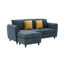 Lettie Sofa - Right Corner-Blue Fabric/Yellow