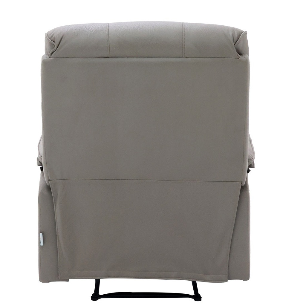 Miyako Recliner - Brown Leather Printed Fabric/1RE