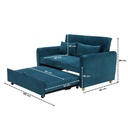 Millky Sofa Bed - Green Velvet