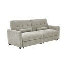 Corte Sofa Bed 2Seater - Black Leg/Light Brown Fabric