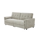Corte Sofa Bed 2Seater - Black Leg/Light Brown Fabric