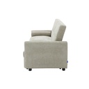 Corte Sofa Bed 2Seater - Black Leg/Light Brown Fabric