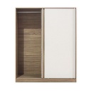Havin Wardrobe 160cm Wide-Solid Oak/White