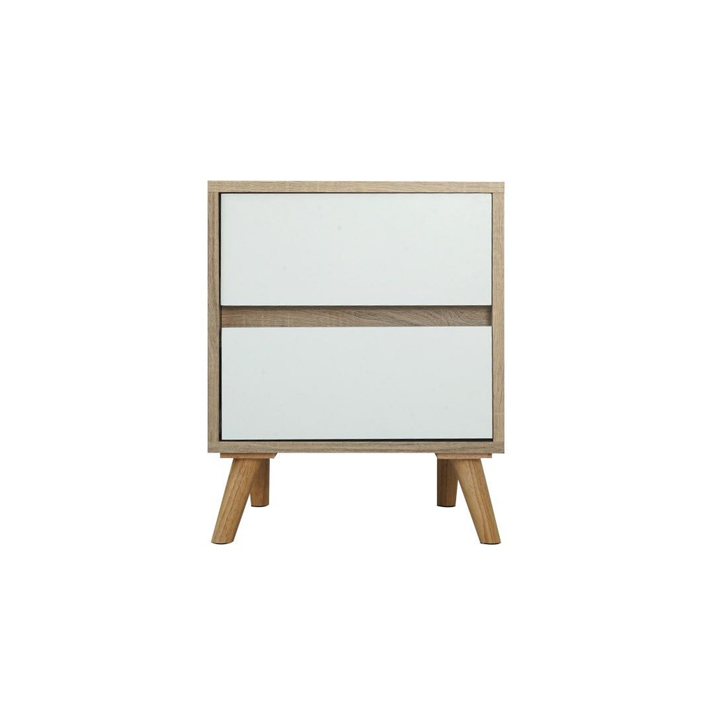 Looms Cathal-A Night Table NT40-Solid Oak/White