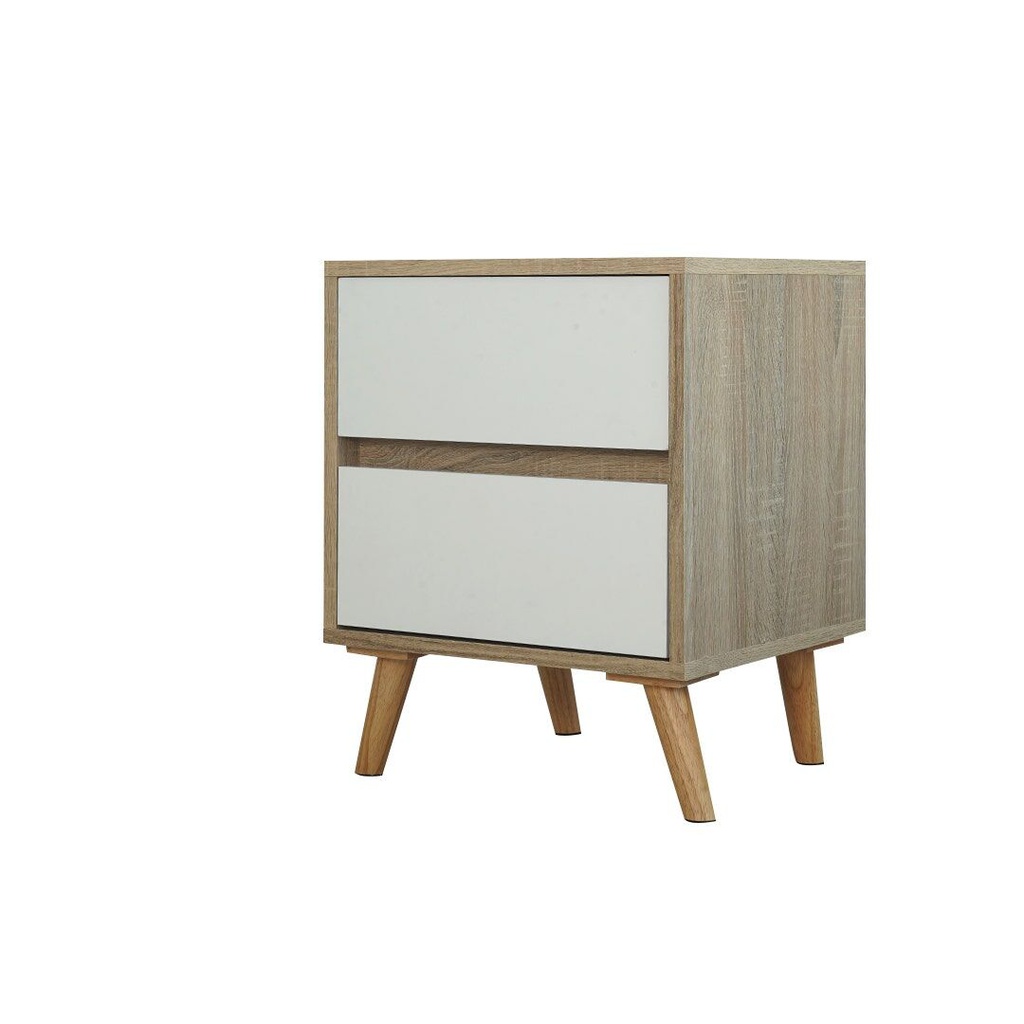 Looms Cathal-A Night Table NT40-Solid Oak/White
