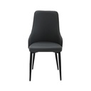 Liloni Dining Chair-Black Steel/SL Dark Grey