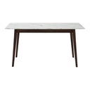 Bari Dining Table 150cm White Stone Pattern/Dark Wood