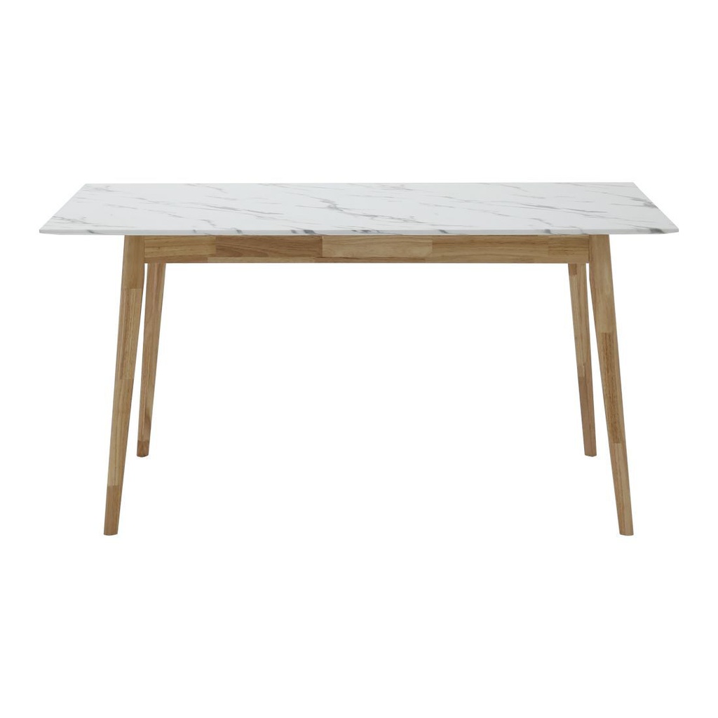 Bari Dining Table 150cm White Stone Pattern/Rubber Wood