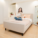 Giffer Bed 5ft-Cream Fabric