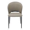 Vefella Dining Chair-Black Steel/SL Gray