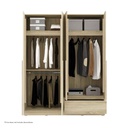 Hannie Wardrobe WO160-Solid Oak/Cream