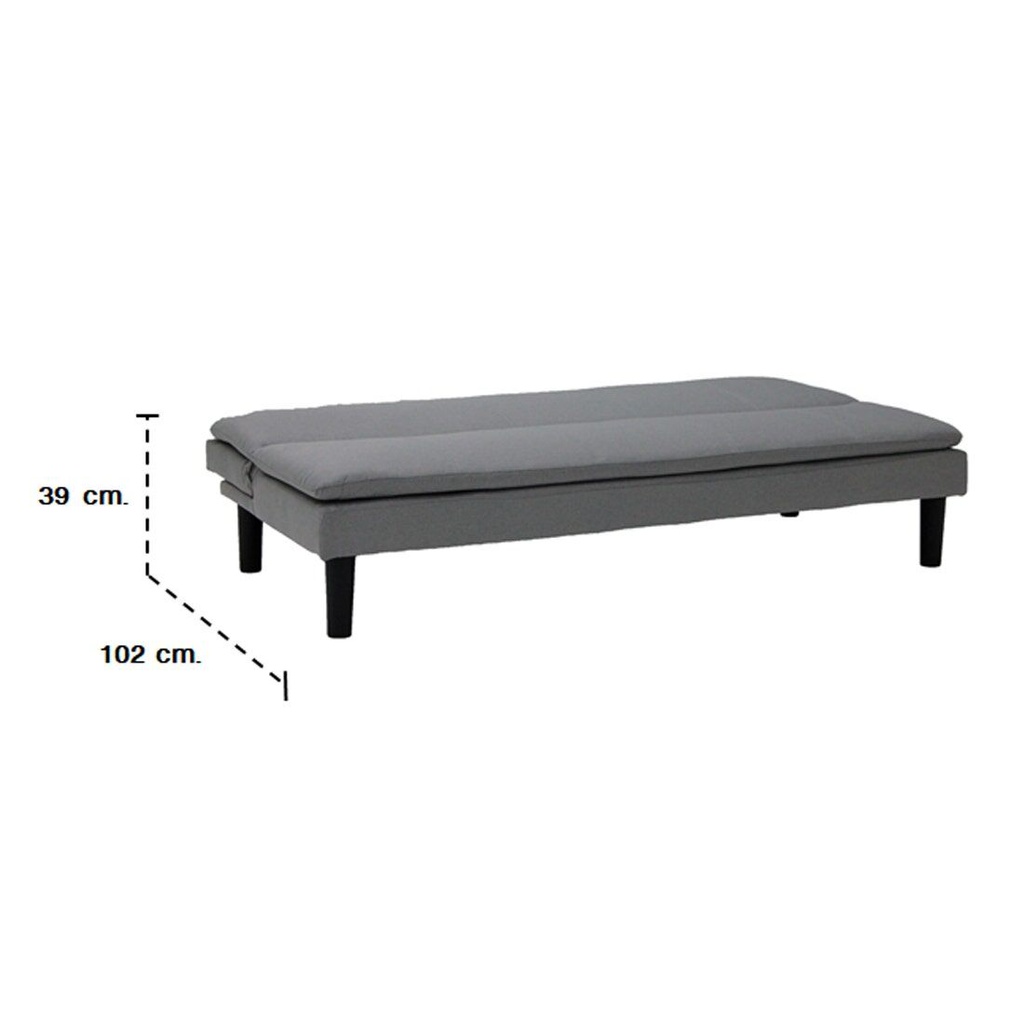 Monick Sofa Bed - Black Leg - Grey Fabric