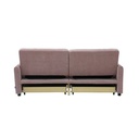 Corte Sofa Bed 2Seater - Black Leg/Pink Fabric