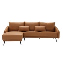 Syrup Sofa - Left Corner - Brown Leather
