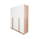 Remus - E Wardrobe 160cm - Solid Oak/White