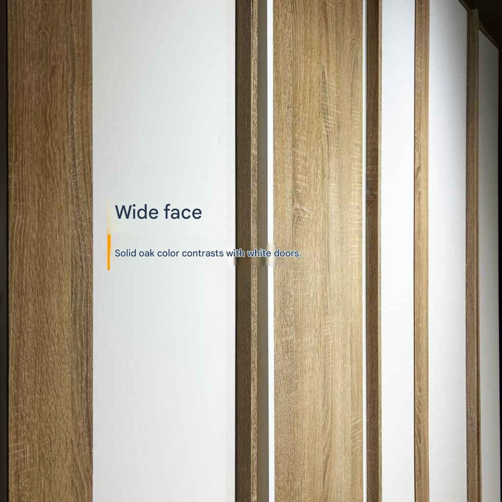 Caden-B Wardrobe 200cm - Solid Oak/white