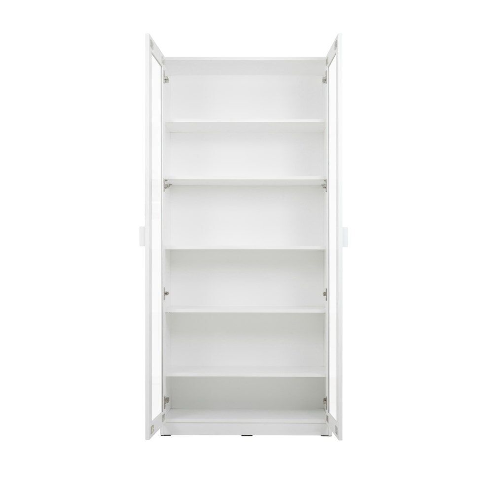 KC-Play /Jobio Tall Cabinet CT80-DE02/White/Clear Glass