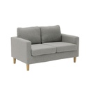 Crazy Sofa 2Seater/Natural Wood Legs/Light Grey