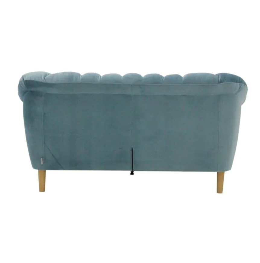 Rosee Sofa 2Seater-Wood Plastic Leg/Light Blue Fabric