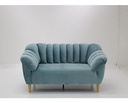 Rosee Sofa 2Seater-Wood Plastic Leg/Light Blue Fabric