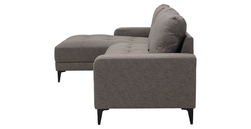 Maxmar Black/Brown Sofa-Left Corner