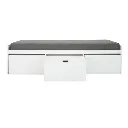KC-Play Beddesk Sofabed-White/Grey Cushion