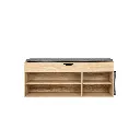 KC-Play Link Warm Shoe Cabinet SH120-Lindberg Oak/Grey Cushion